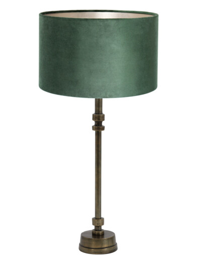 Lámpara bronce de mesa verde-8387BR