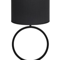 Lámpara de mesa redonda negra-8480ZW