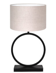 Lámpara redonda de lino beige-8483ZW