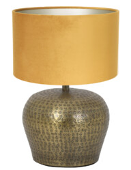 Lámpara de mesa jarrón amarilla-7018BR