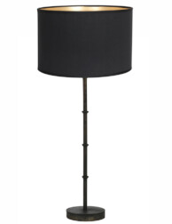 Lámpara de mesa negra interior dorado-7048ZW