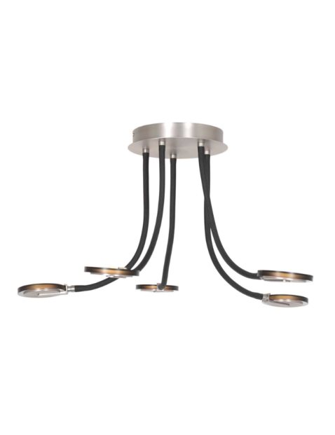 5-luces-techo-modernas-steinhauer-turound-acero-y-transparente-y-negro
