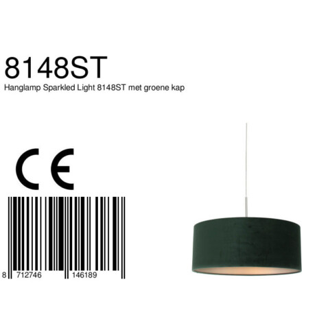 lampara-colgante-con-pantalla-steinhauer-sparkled-light-verde-y-acero-8148st-6
