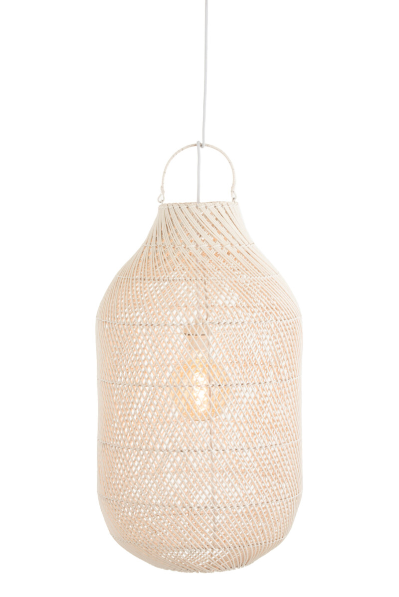 Lámpara colgante rústica de madera blanca Jolipa Maya - Imagen 2
