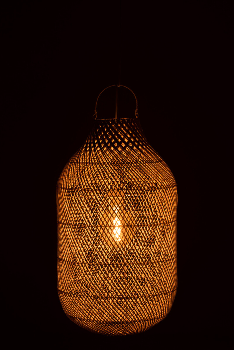Lámpara colgante rústica de madera blanca Jolipa Maya - Imagen 3
