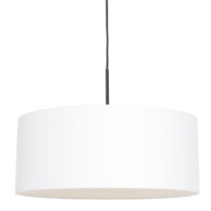 lampara-colgante/-pantalla-blanca-steinhauer-sparkled-light-transparente-y-plateado-8151zw