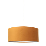 lampara-colgante/-pantalla-redonda -steinhauer-sparkled-light-dorado-y-acero-8150st