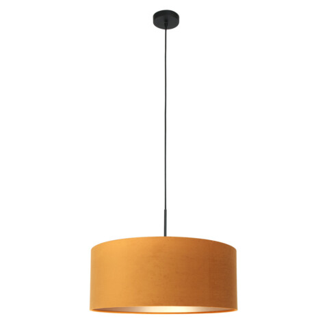 lampara-colgante-pantalla-terciopelo-steinhauer-sparkled-light-dorado-y-negro-8158zw-1