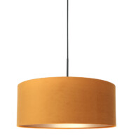lampara-colgante-pantalla-terciopelo-steinhauer-sparkled-light-dorado-y-negro-8158zw