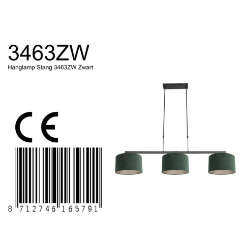 lampara-colgante-pantallas-negras-steinhauer-stang-verde-y-negro-3463zw-7
