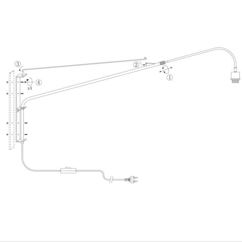 lampara-de-pared-extensible-steinhauer-elegant-classy-blanco-y-negro-8130st-8