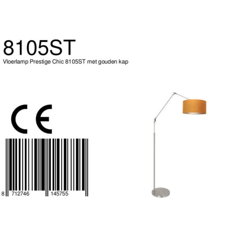 lampara-de-pie-giratoria-con-pantalla-naranja-steinhauer-prestige-chic-verde-y-negro-8105st-6
