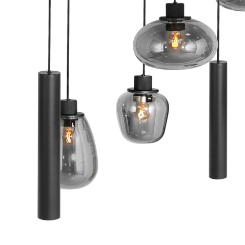 lampara-de-techo-negra-con-seis-bombillas-de-estilo-moderno-steinhauer-reflexion-vidrioahumado-y-negro-3796zw-3