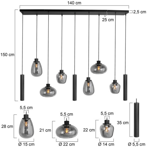 lampara-de-techo-negra-con-seis-bombillas-de-estilo-moderno-steinhauer-reflexion-vidrioahumado-y-negro-3796zw-5