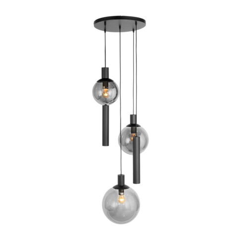 lampara-de-techo-triple-moderna-en-negro-con-bombillas-redondas-steinhauer-bollique-vidrioahumado-y-negro-3800zw-1