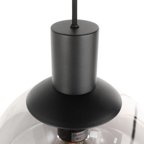 lampara-de-techo-triple-moderna-en-negro-con-bombillas-redondas-steinhauer-bollique-vidrioahumado-y-negro-3800zw-3