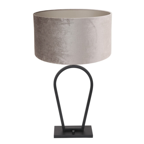 lampara-mesa/-pantalla-plata-steinhauer-stang-gris-y-negro-3505zw