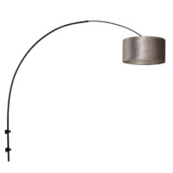 lampara-pared-con-pantalla -steinhauer-sparkled-light-plateado-y-negro-8140zw