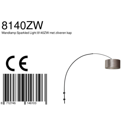 lampara-pared-con-pantalla-steinhauer-sparkled-light-plateado-y-negro-8140zw-6