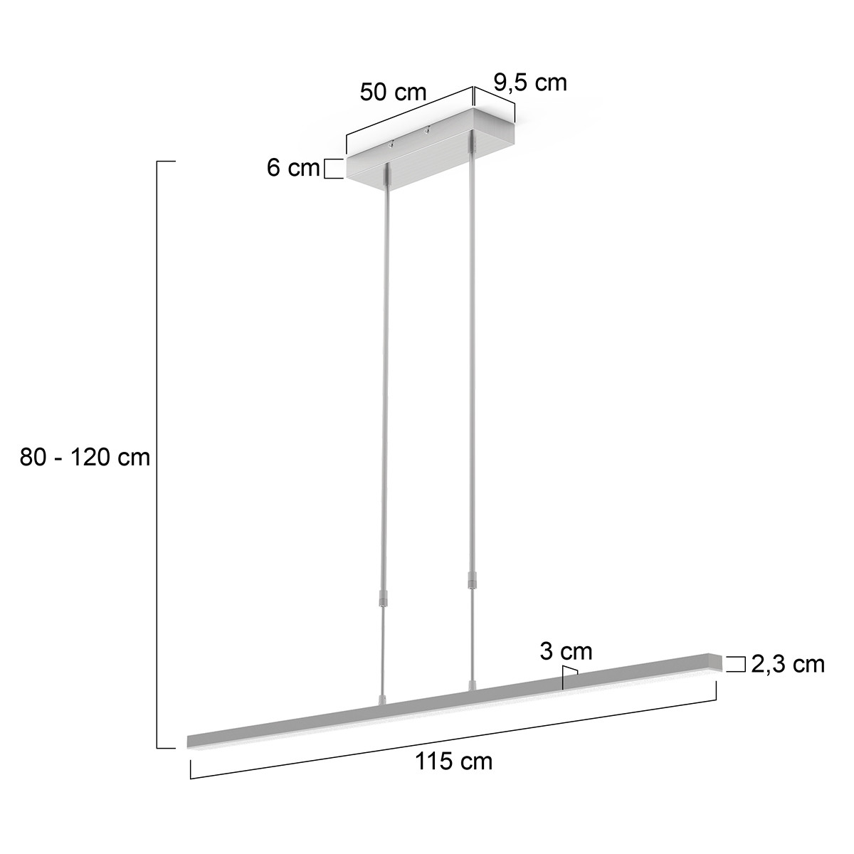 Moderna lámpara colgante blanca Steinhauer Bande acero Lamparas en linea
