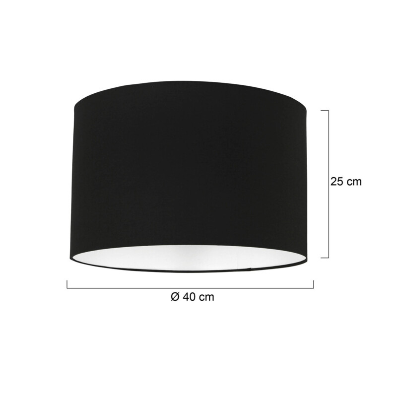 Pantalla de lámpara de tela negra moderna Mexlite - Imagen 5