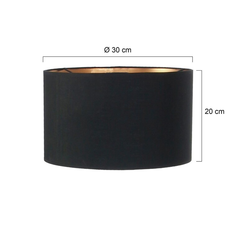 Pantalla de lámpara de tela negra moderna Anne Light & Home - Imagen 6