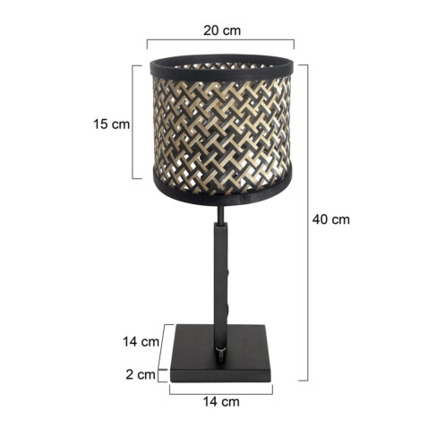 lampara-de-mesa-negra-con-pantalla-de-patron-moderno-steinhauer-stang-naturel-y-negro-3707zw-6