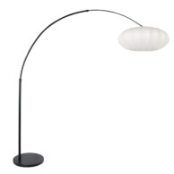 lampara-de-pie-curva-en-negro-con-tulipa-blanca-steinhauer-sparkled-light-blanco-y-negro-3807zw