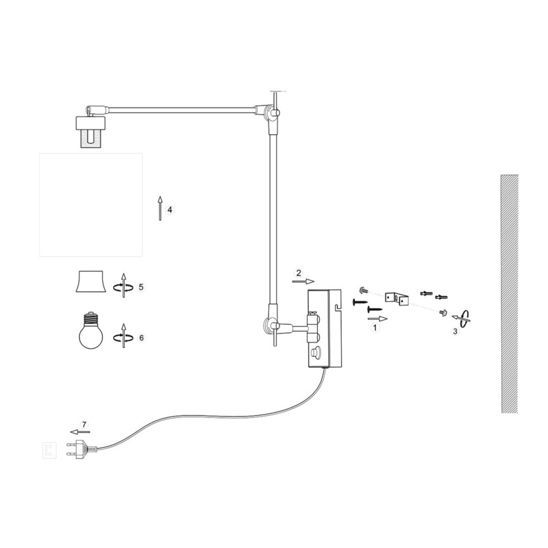 Aplique ajustable blanco Steinhauer Gramineus - Imagen 8