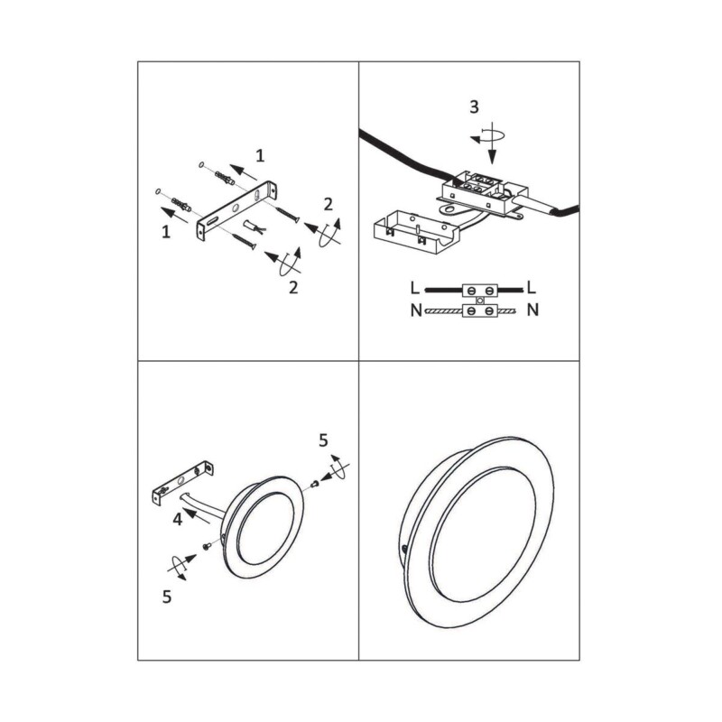 Aplique de pared moderno de metal y plástico blanco Steinhauer Lido - Imagen 10
