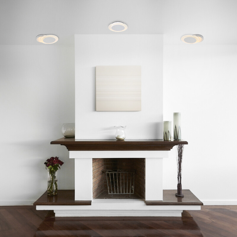 Aplique de pared moderno de metal y plástico blanco Steinhauer Lido - Imagen 4