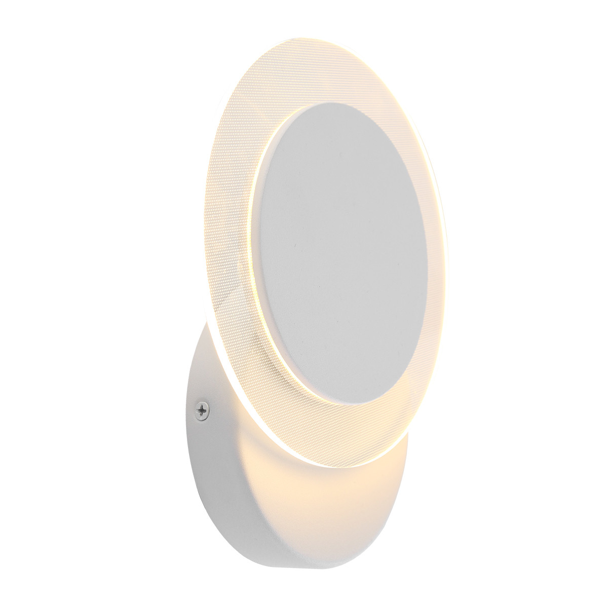 Aplique de pared moderno de metal y plástico blanco Steinhauer Lido