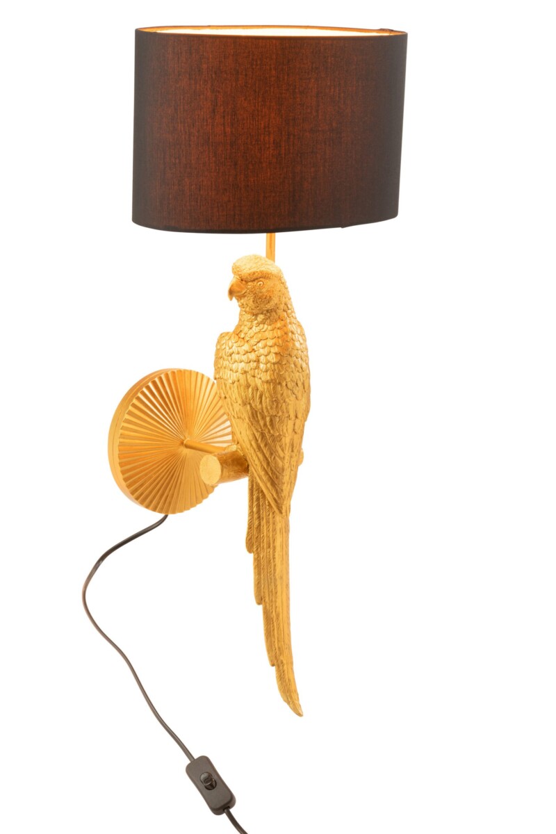 Aplique clásico de loro dorado con negro Jolipa Bird Poly - Imagen 4
