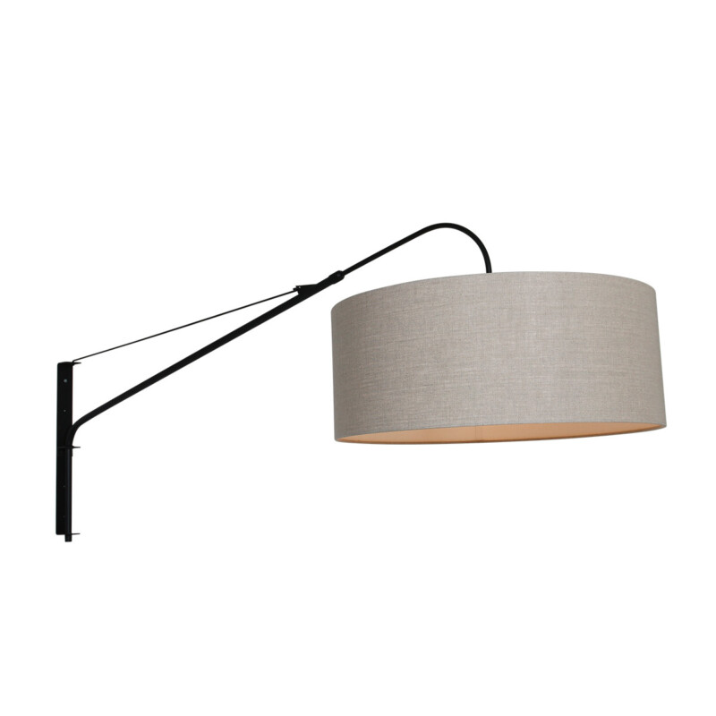 Aplique con pantalla beige Steinhauer Gramineus negro - Imagen 9