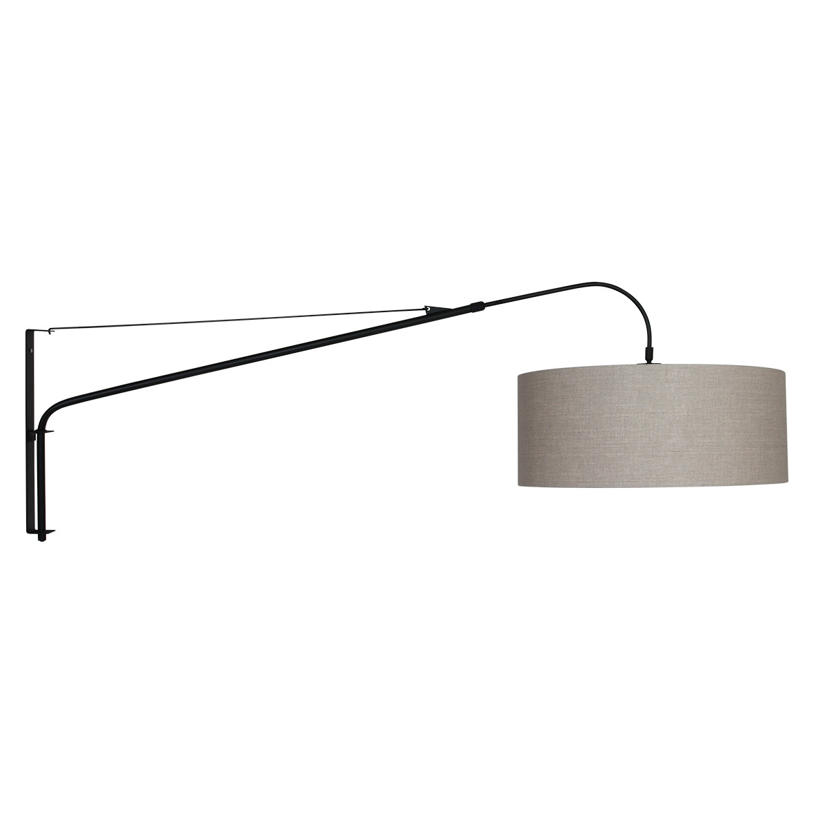 Aplique con pantalla beige Steinhauer Gramineus negro