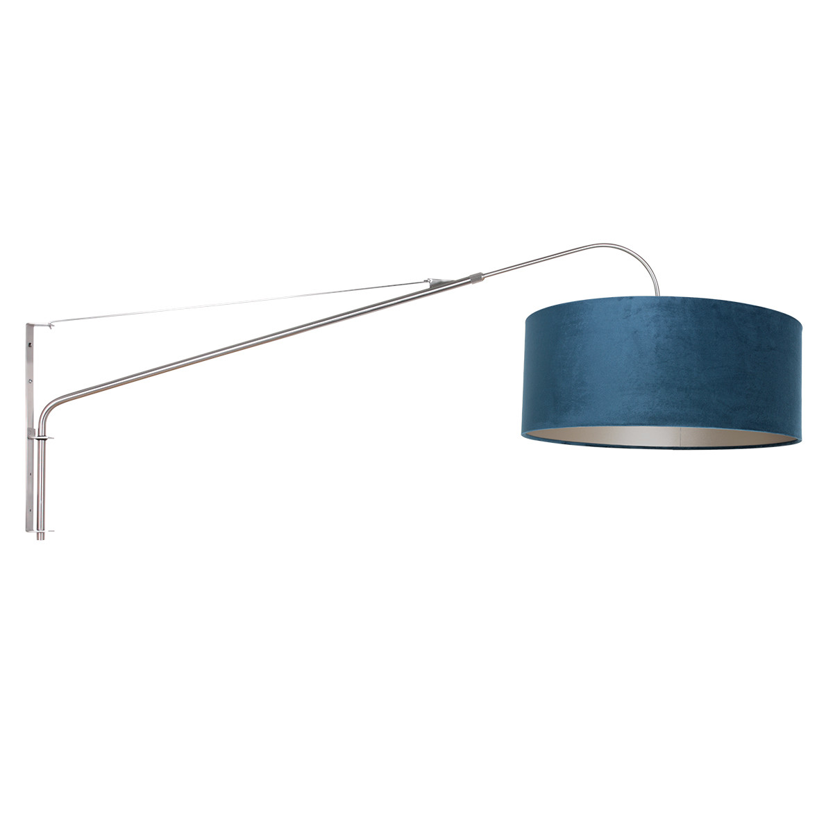 Aplique de acero con pantalla azul Steinhauer Elegant Classy