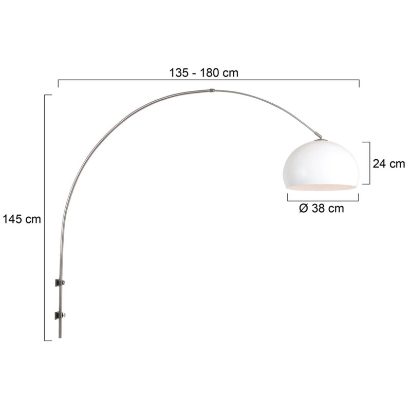 Aplique de acero en arco Steinhauer Sparkled Light - Imagen 6