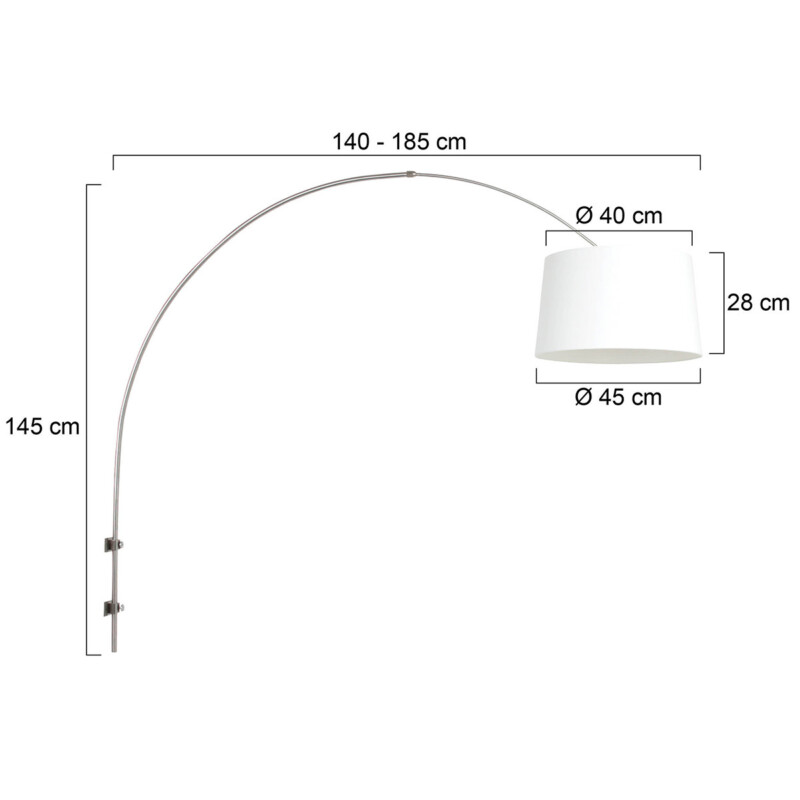 Aplique de arco con pantalla de lino Steinhauer Sparkled Light - Imagen 6