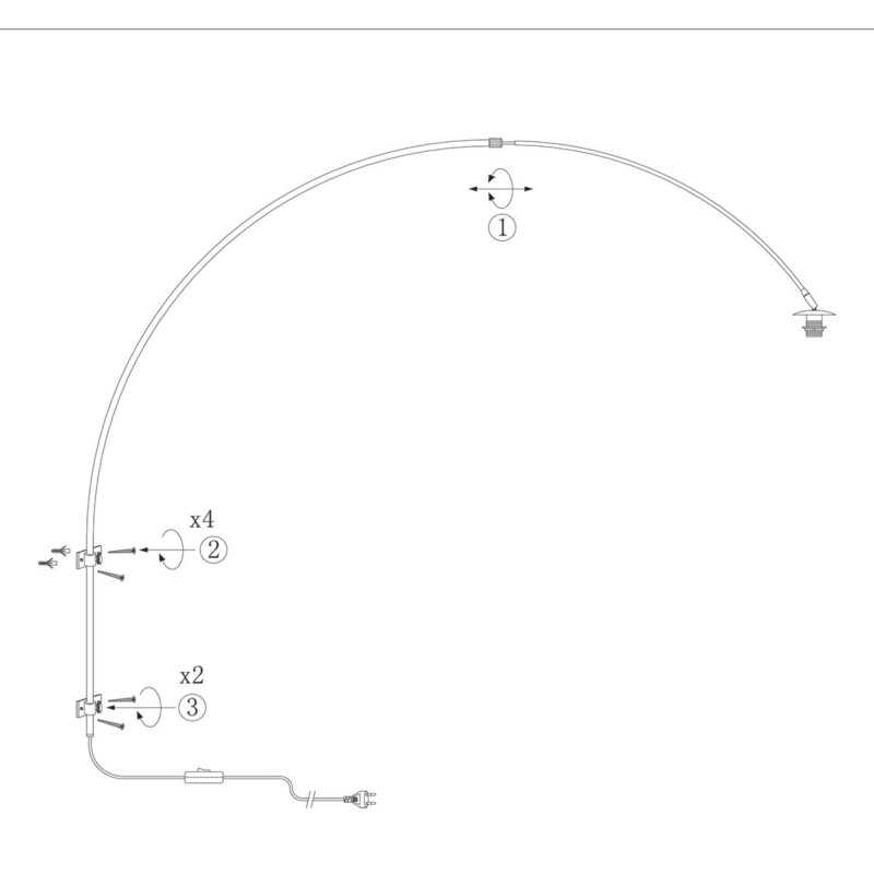 Aplique de arco con pantalla de lino Steinhauer Sparkled Light - Imagen 8