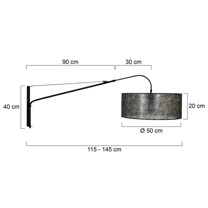 Aplique de pared con pantalla negra Steinhauer Gramineus - Imagen 6