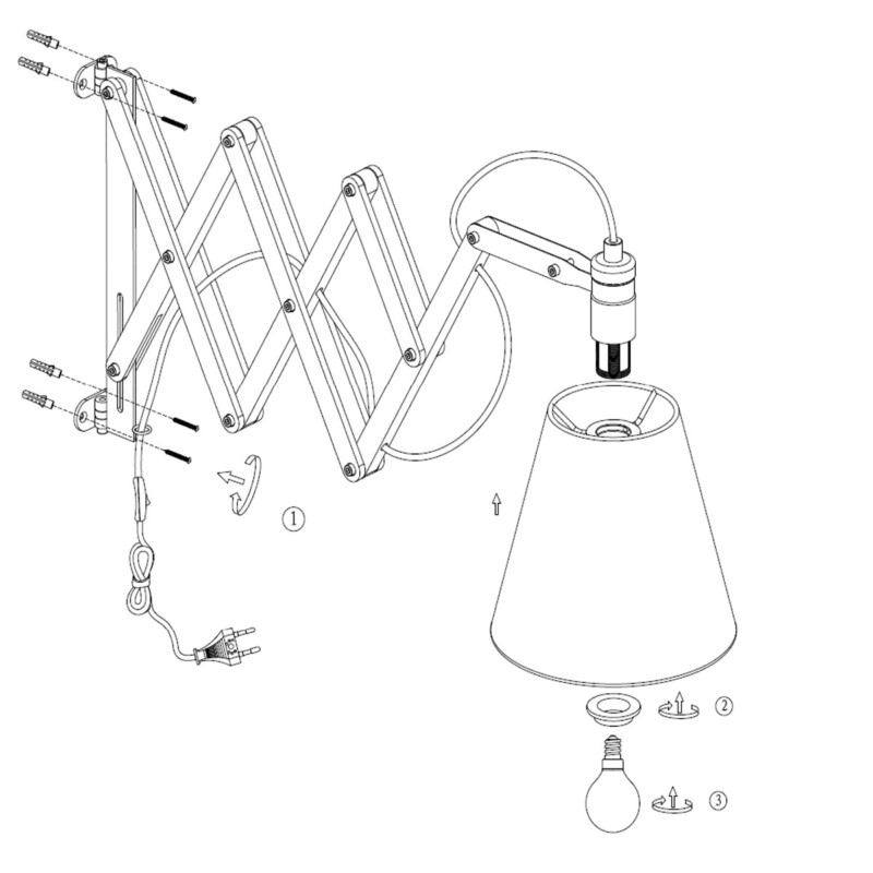 Aplique de pared extensible Mexlite Dion - Imagen 10