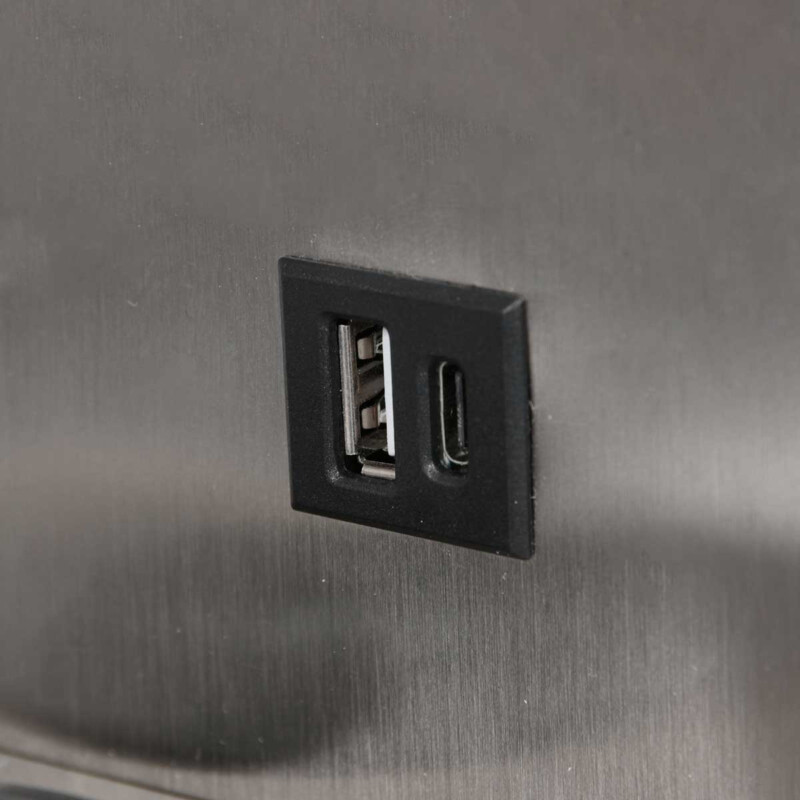 Aplique de pared gris con soporte y cargador para móvil Mexlite Upround acero - Imagen 15