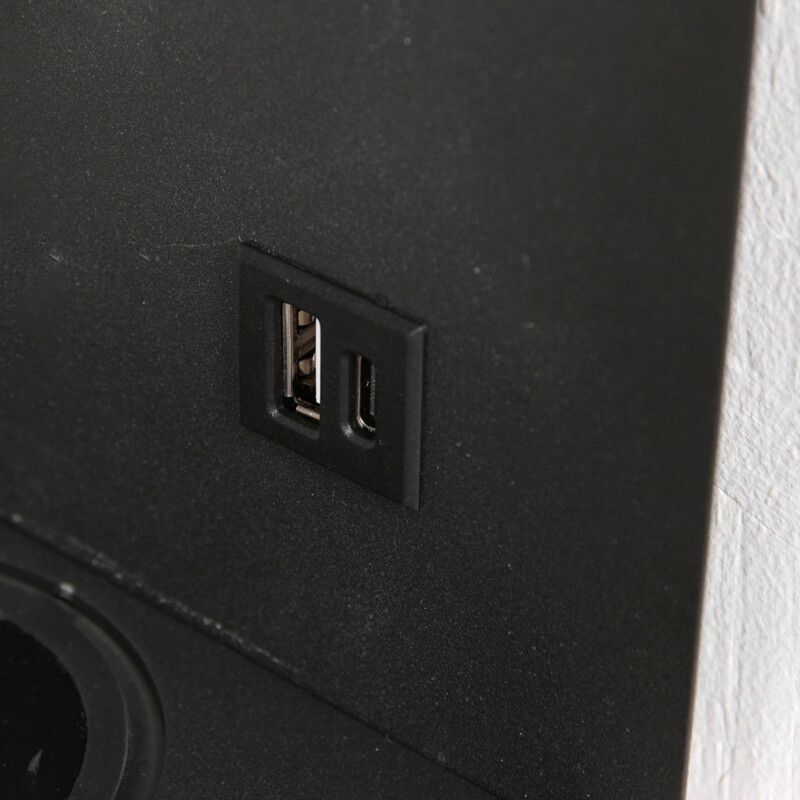 Lámpara de pared cuadrada moderna y flexible negra Mexlite Upround - Imagen 12