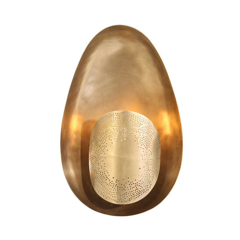 Aplique de pared retro dorado en forma de huevo Anne Light & Home Brass bronce - Imagen 2