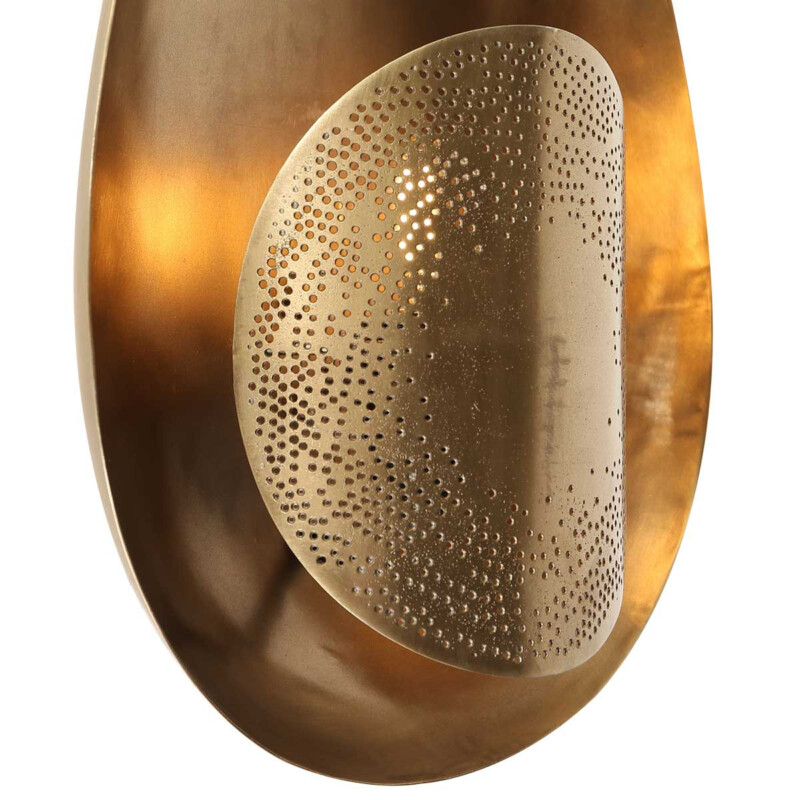 Aplique de pared retro dorado en forma de huevo Anne Light & Home Brass bronce - Imagen 4