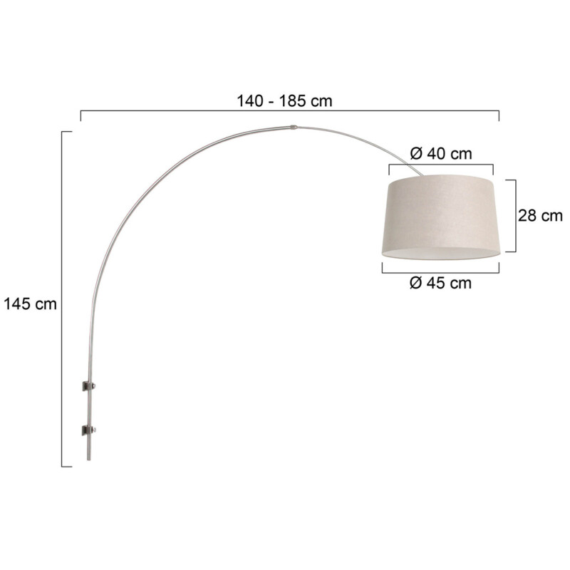 Aplique en arco beige Steinhauer Sparkled Light - Imagen 6