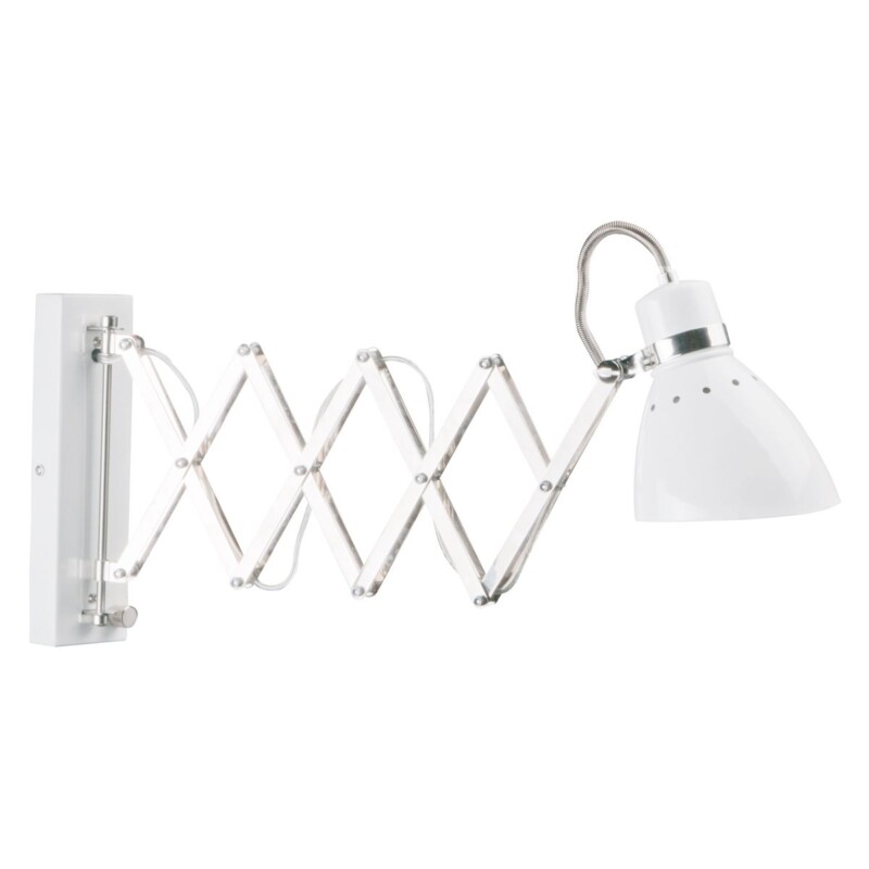 Lámpara colgante industrial de metal blanco con brazo articulado Steinhauer Spring - Imagen 12