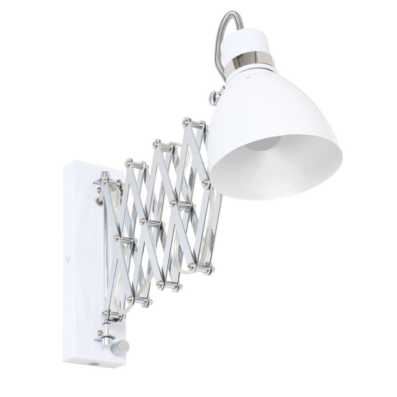 Lámpara colgante industrial de metal blanco con brazo articulado Steinhauer Spring - Imagen 2