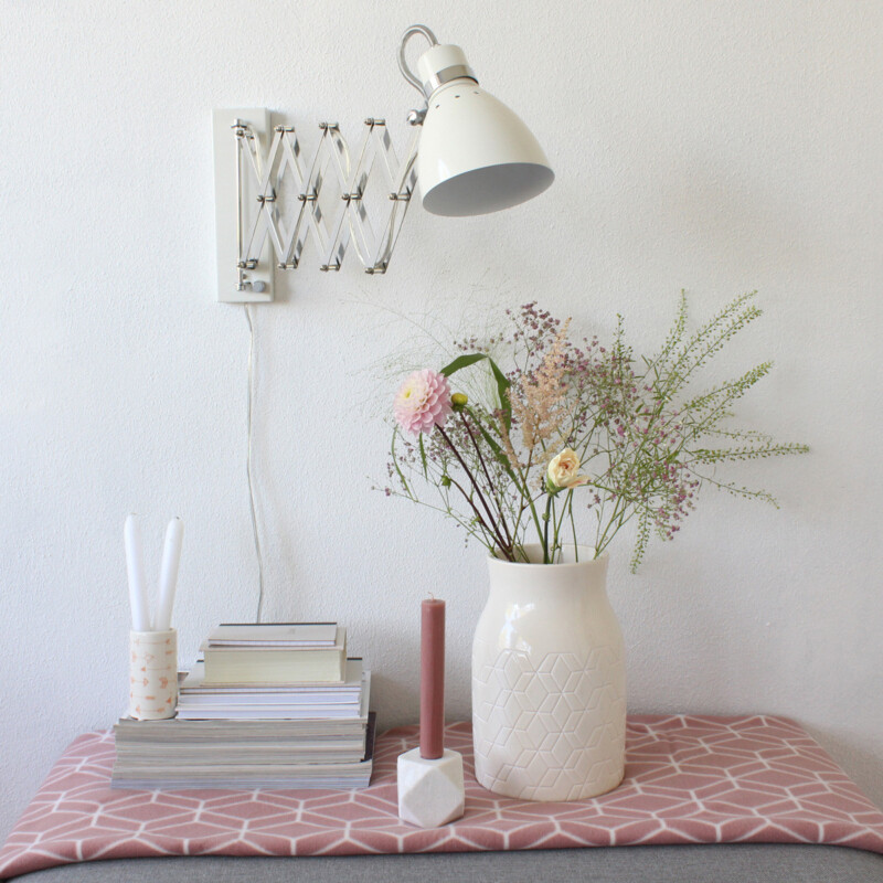 Lámpara colgante industrial de metal blanco con brazo articulado Steinhauer Spring - Imagen 3
