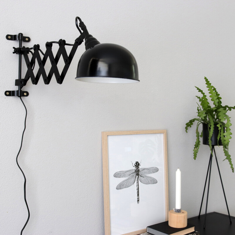 Lámpara de pared retro de metal negro Steinhauer Yorkshire - Imagen 3